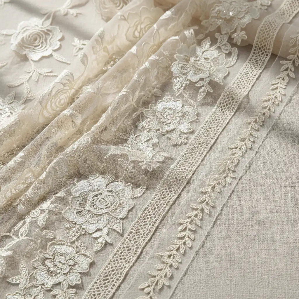 Mesh Embroidery Lace Trim